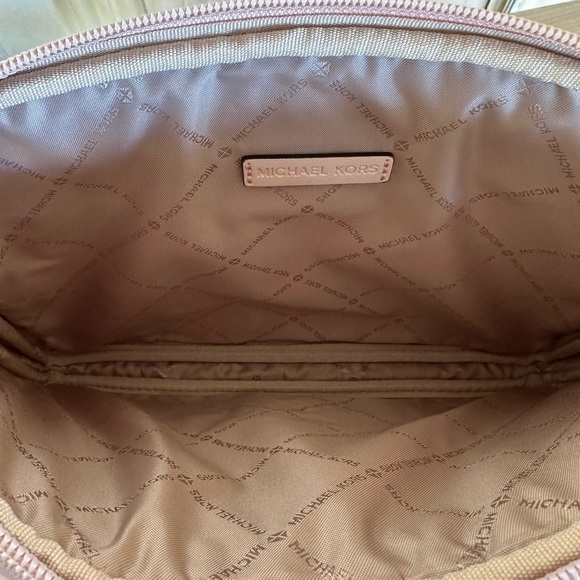 MICHAEL KORS KALI MD SATCHEL SHOULDER BAG + IPAD CASE MK ROSE GOLD WHITE PINK - Picture 13 of 14